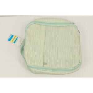 Room Essentials Recycled Cotton Lunch Tote Bag Front Pocket Mint/White One Size